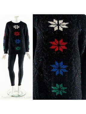 Nordic Snowflake Christmas Wool Sweater